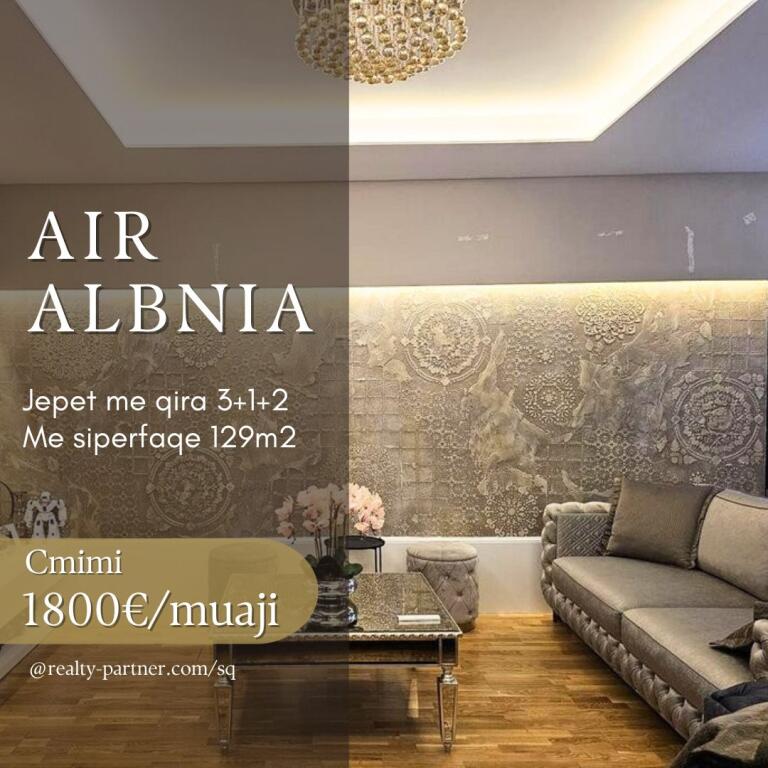 🏡 Apartment 3+1 for rent near Air Albania, Elbasan St.