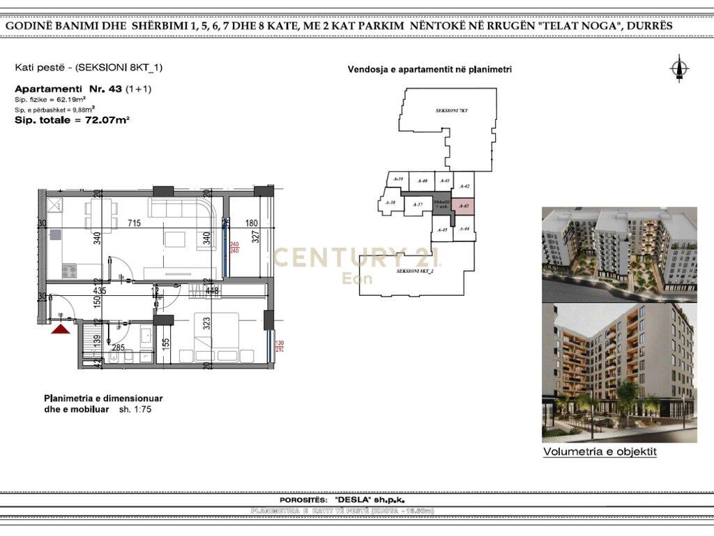 Apartament 1+1 Për Shitje në Spitali, Durrës | WEST RESIDENCE ! 108,105 €