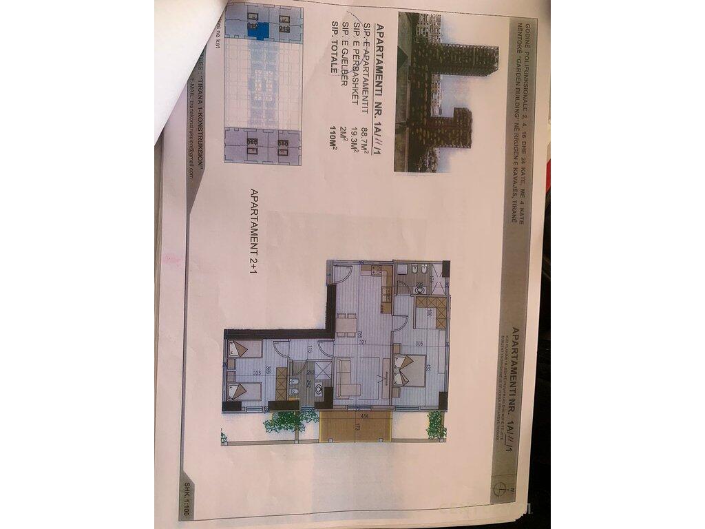 JAPIM ME QIRA APARTAMENT 2+1+2 NE GARDEN BUILDING