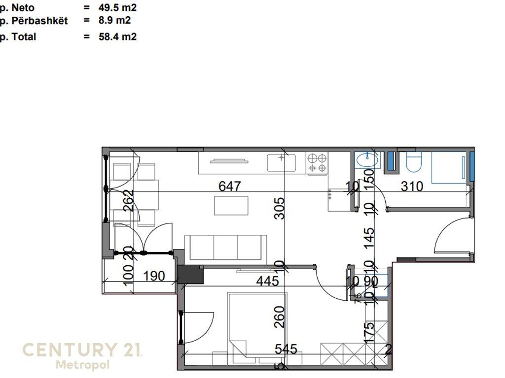 Apartment 1+1 for sale in the “Viva 1” Complex, Javer Malo Street, Tirana!