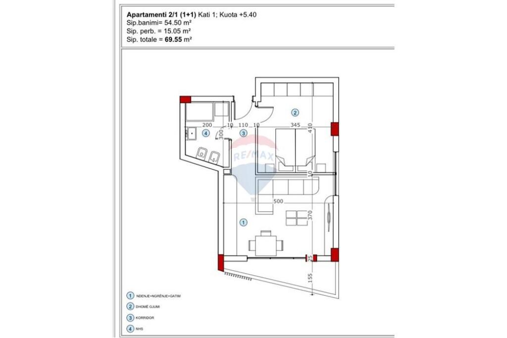 APARTAMENT 1+1 PER SHITJE NE ALI DEM !