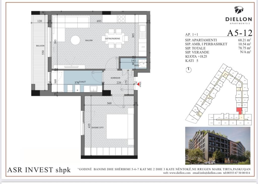 Vendesi in vendita Appartamento 1+1, Diellon 2, Paskuqan