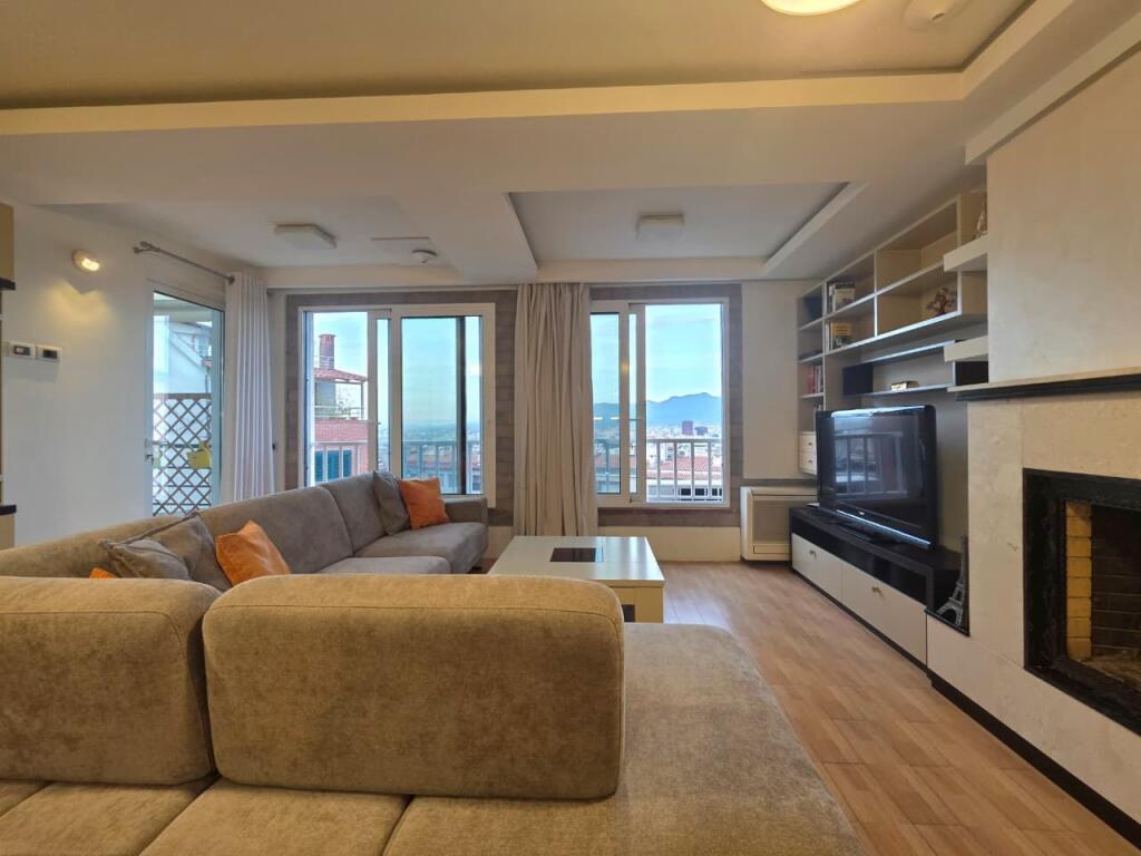 🏠Duplex for rent: 3+1+2wc (+ Balcony) 📍Res. Kodra e Diellit 1| 850€/month🔥 Absolute Quiet   Q5503 M.Gj  Division data:  - 2 bedrooms - 1 room / studio - 1 living room + 1 kitchen - 2 toilets  - 1 corridor  - 1 balcony  ✅TOTAL AREA: 140m² ✅Net Area: 128m² ✅FLOOR: 3  ✅BUILDING FLOORS: 5 ✅New building: Yes ✅Orientation: SW ✅ELEVATOR: NO ✅MORTGAGE: Yes  The apartment is located at the beginning of Residence Kodra e Diellit 1, overlooking Tirana. Very preferred location and absolute quiet.  • Large and bright space • Chiller system • Functional chimney • Dishwasher  • Air conditioner in every room  Price: 850€ net  *Advance payment (GUARANTEE WITH OWNER): 3 months  Tel / Whatsapp : 