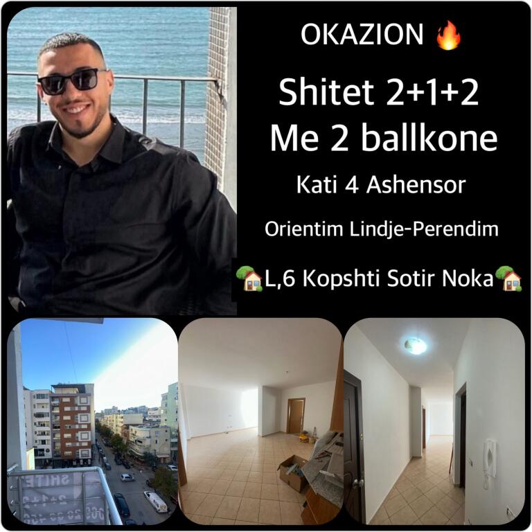 OCCASIONE 🔥 🏡 VENDESI 2+1+2 con due balconi 📍ASILO SOTIR NOKA QUARTIERE 6📲