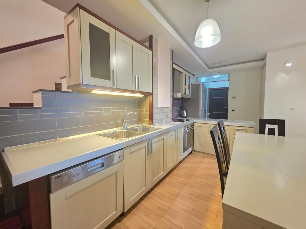 🏠Duplex for rent: 3+1+2wc (+ Balcony) 📍Res. Kodra e Diellit 1| 850€/month🔥 Absolute Quiet   Q5503 M.Gj  Division data:  - 2 bedrooms - 1 room / studio - 1 living room + 1 kitchen - 2 toilets  - 1 corridor  - 1 balcony  ✅TOTAL AREA: 140m² ✅Net Area: 128m² ✅FLOOR: 3  ✅BUILDING FLOORS: 5 ✅New building: Yes ✅Orientation: SW ✅ELEVATOR: NO ✅MORTGAGE: Yes  The apartment is located at the beginning of Residence Kodra e Diellit 1, overlooking Tirana. Very preferred location and absolute quiet.  • Large and bright space • Chiller system • Functional chimney • Dishwasher  • Air conditioner in every room  Price: 850€ net  *Advance payment (GUARANTEE WITH OWNER): 3 months  Tel / Whatsapp : 