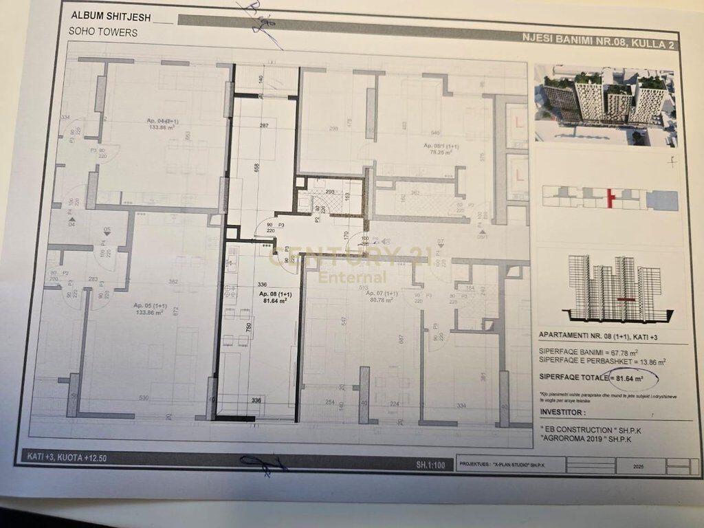 Appartamento 1+1 in vendita a "Soho Towers", Zogu i Zi