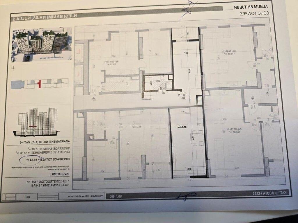 Appartamento 1+1 in vendita a "Soho Towers", Zogu i Zi 180.000 €