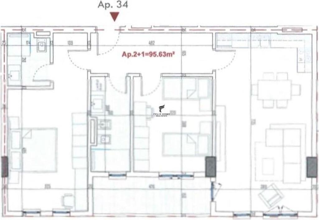 VENDESI APPARTAMENTO 2+1+2 PASKUQAN 116.000 EURO