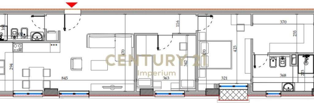 Appartamento 2+1+2 in vendita a “Kodra e Diellit 2”