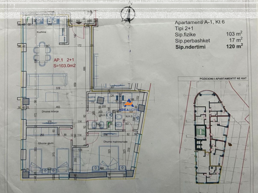 FOR SALE APARTMENT 2+1+BALCONY "ALI VISHA STREET, ALIDEM" 192,000 EURO