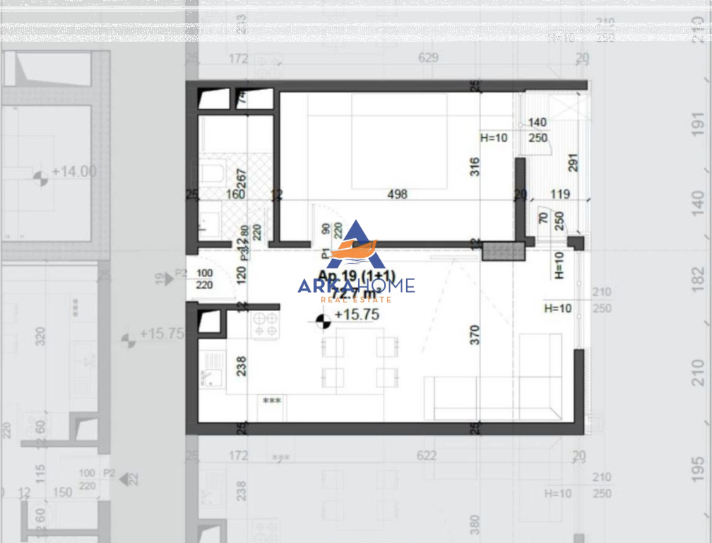 FOR SALE APARTMENT 1+1+BALCONY "MEI’S RESIDENCE, FORMER AVIATION FIELD" 113,000 EURO