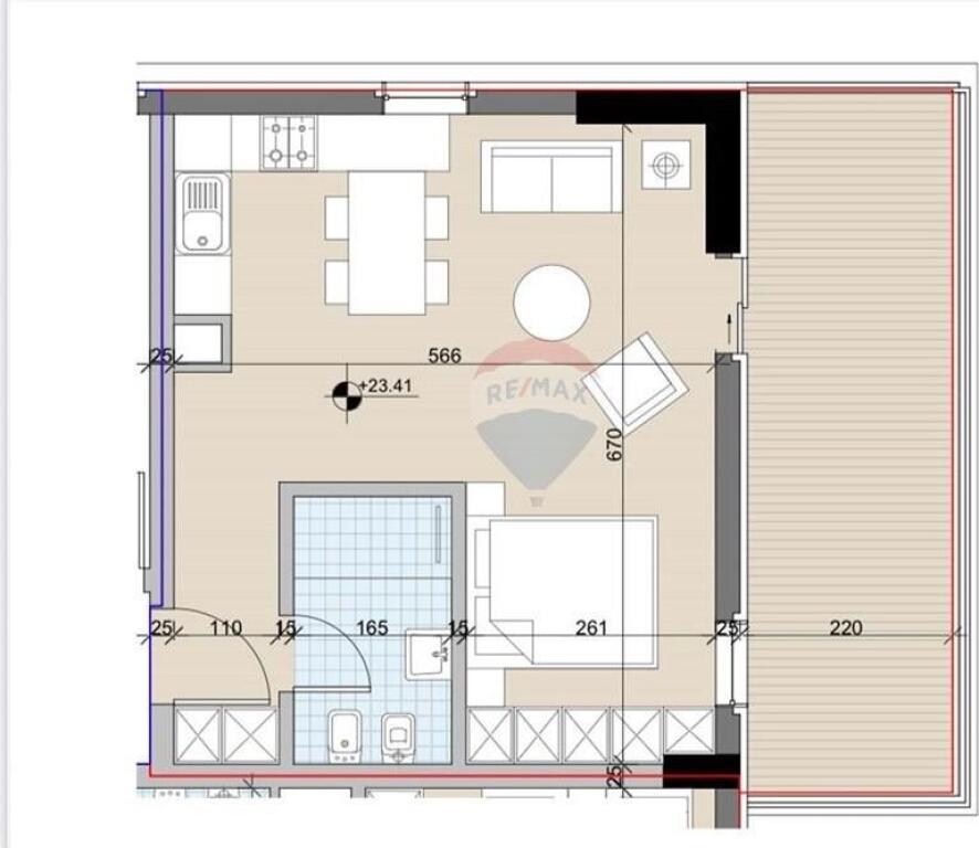 Shitet apartament 1+1 tek Univers City.