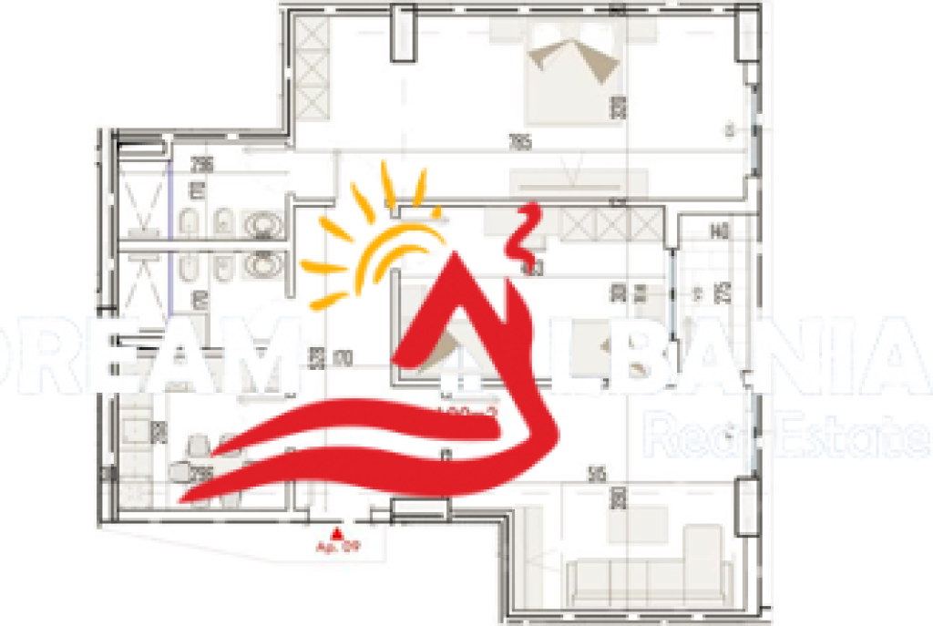 2+1+2 Apartments for sale at Color Splash Residence at the end of the new boulevard in Tirana  (ID 41211612)