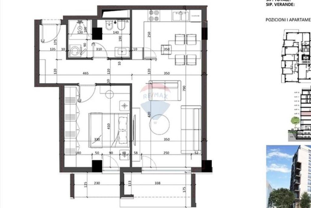 Shitet Apartament 1+1 ne Bathore Kamez