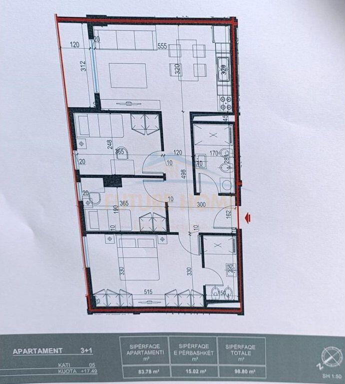 Shitet, Apartament 3+1+2 + Post Parkimi, Univers City