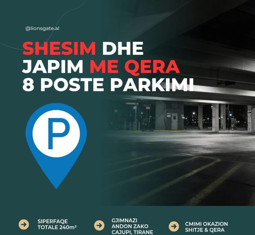 Vendesi o affittasi 8 posti auto