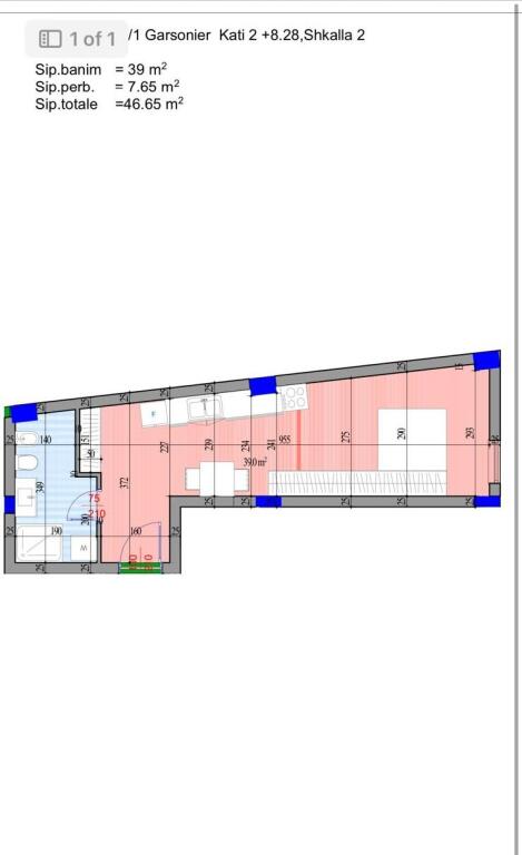 Okazion!!!!!!! Garsoniere ne shitje (47 m2) , per vetem 68,000 euro Ali Demi
