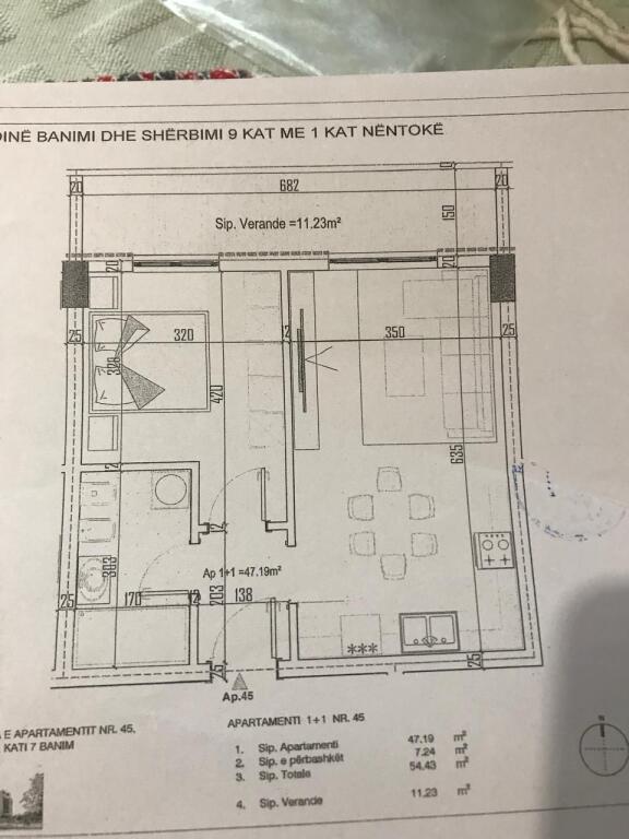 VENDESI APPARTAMENTO 1+1 PASKUQAN 70.000 EURO