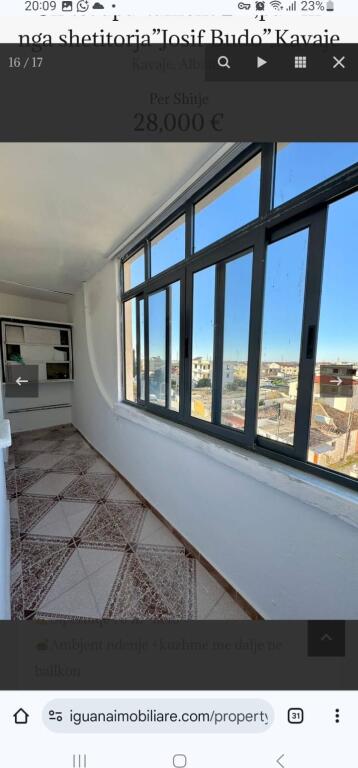 Shitet apartament 2+1,pak m nga shetitorja”Josif Budo”,Kavaje