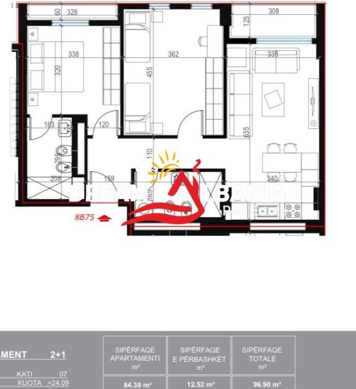 Appartamento 2+1+2 In Vendita A Univers City (ID 41212103)