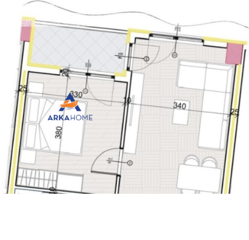 SHITET APARTAMENT 1+1 "TEK ALUNA RESIDENCE,PASKUQAN" 92.170 EURO