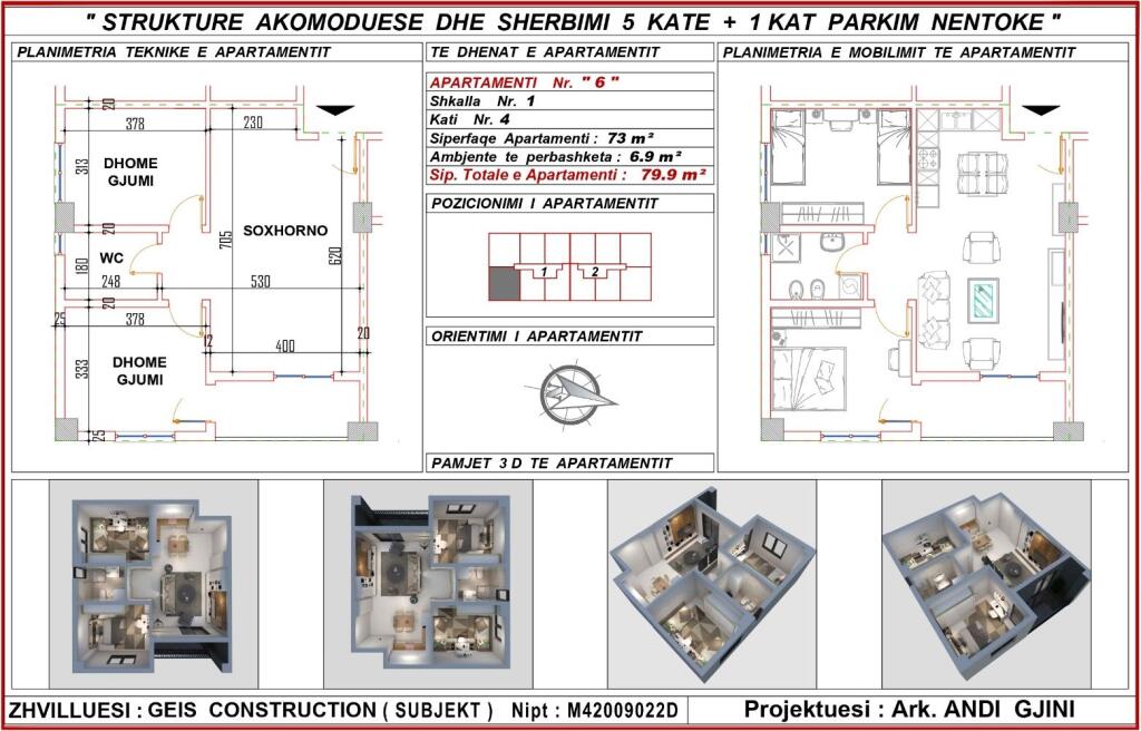 Shitet super apartament 1+1 Mali robit Durres
