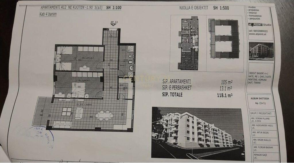 LISTIM I RI. 🏢APARTAMENT 2+1 NE SHITJE, SHKOZE . 129800 Euro