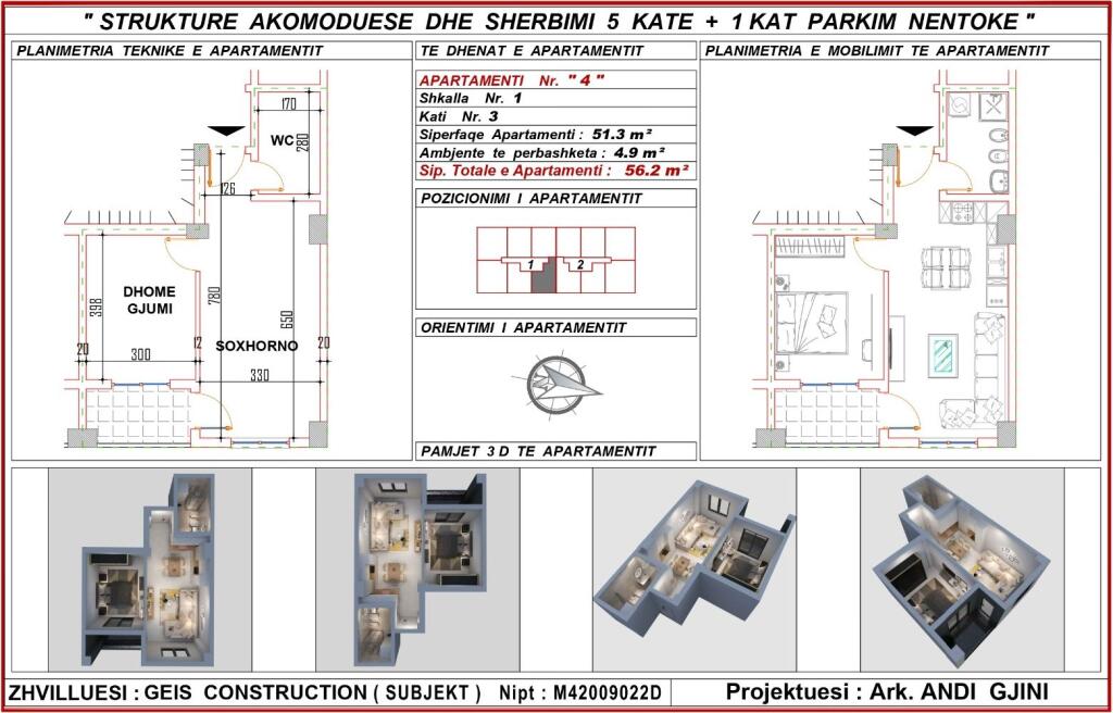 Shitet super apartament 1+1 Mali robit Durres