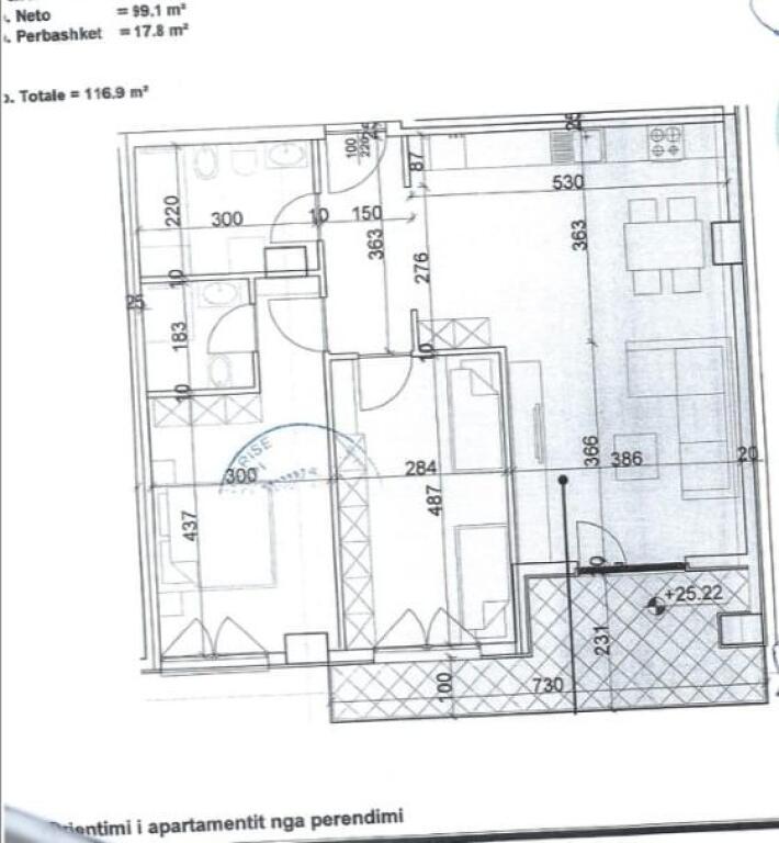 Apartament 2+1+2WC ne Shitje Rruga Dritan Hoxha, Kompleksi Aura (ID 41212107)