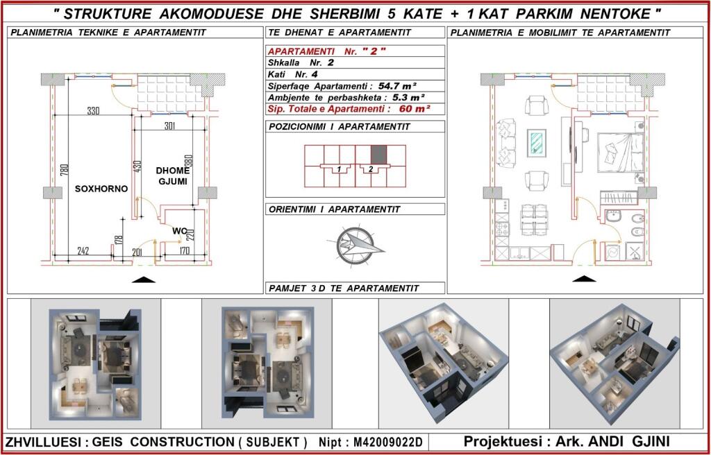 Shitet super apartament 1+1 Mali robit Durres
