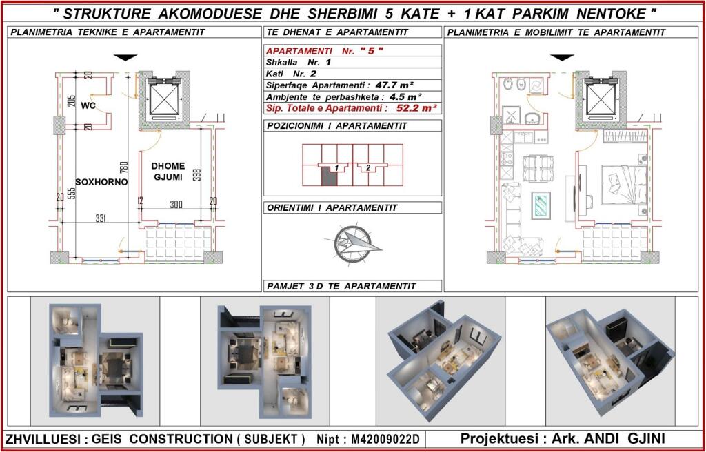 Shitet apartament te mali robit