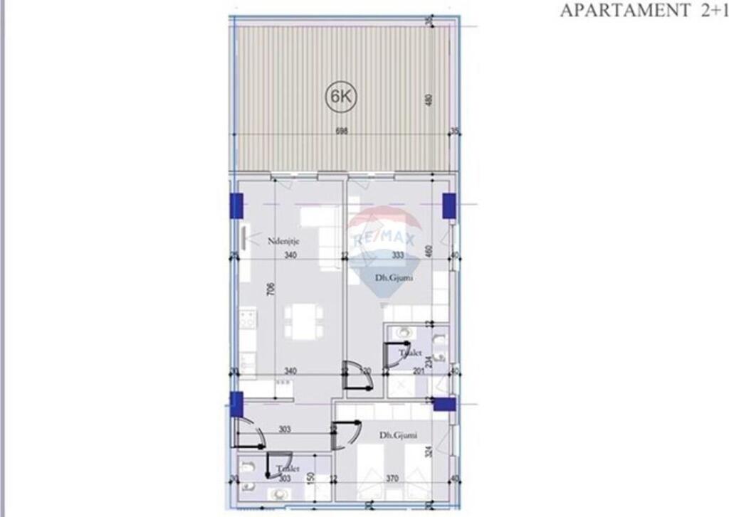 Apartment 2+1+ veranda for sale at "Dogana"