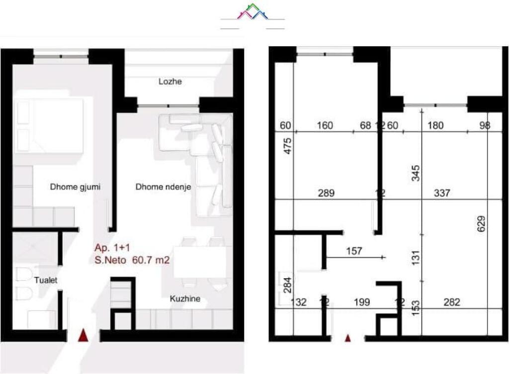 Apartament 1+1 Per Shitje Ne Paskuan (ID B110495) Tirane