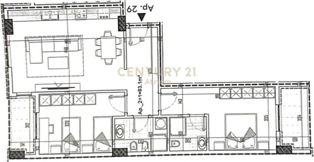 WE SELL APARTMENT 2+1+2 "APOLLO" RESIDENCE, PASKUQAN! 124,200 €