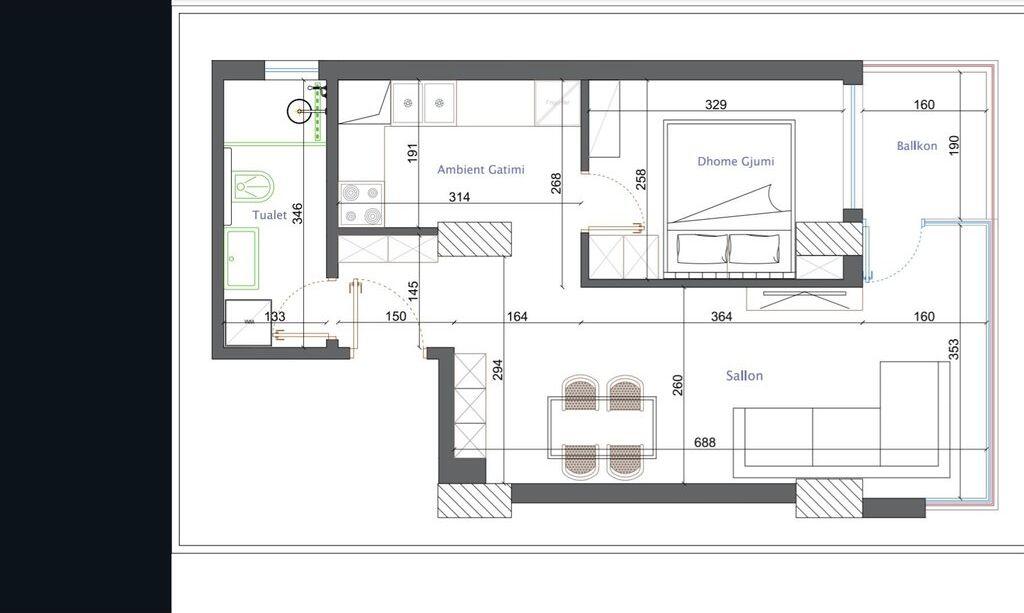 Apartament 1+1 ne Astir Për Shitje