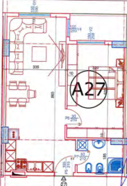 Shitet apartament 1+1 në Sanel Rezidence, Paskuqan
