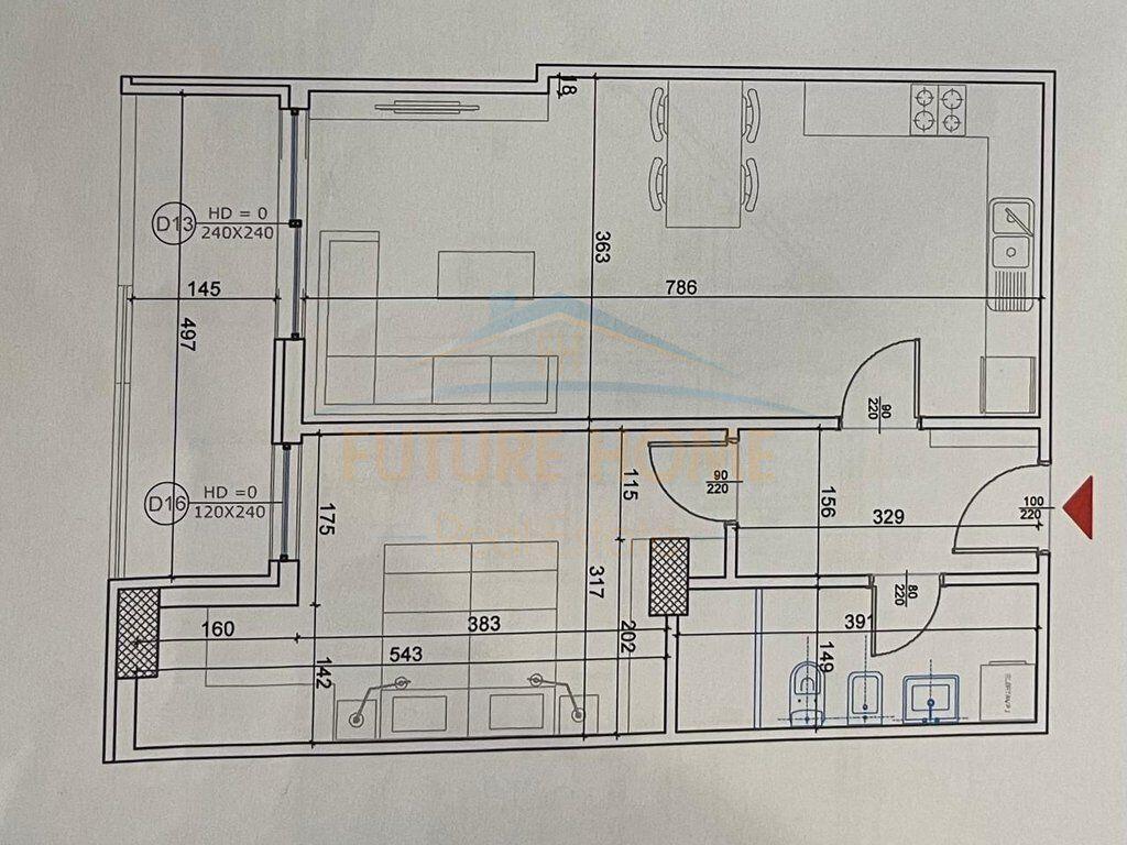 Appartamento 1+1. Lago Secco, Tirana.