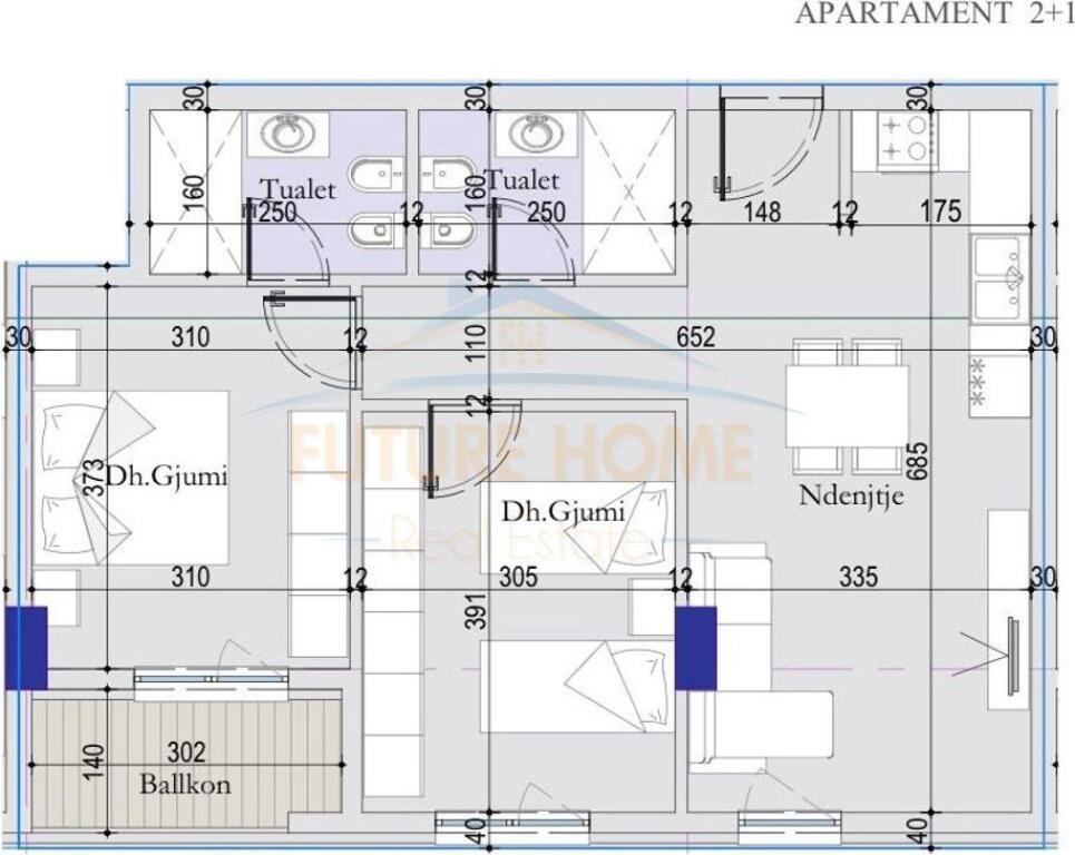 Shitet, Apartament 2+1+2, Tirana Entry 2, Tiranë
