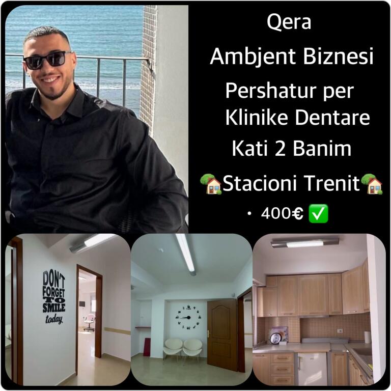 Business Premises for Rent 📍Durres Train Station • 400€ net net✅  • 1+1 + Balcony