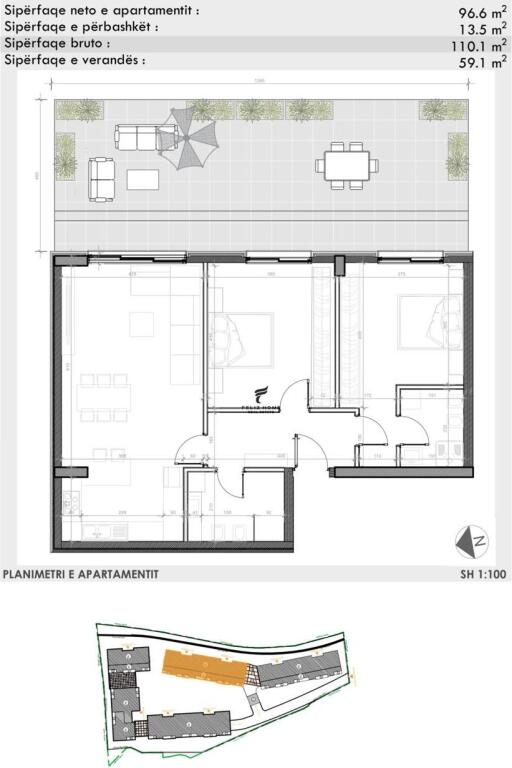 SHITET APARTAMENT 2+1+2 TEG 283.800 EURO