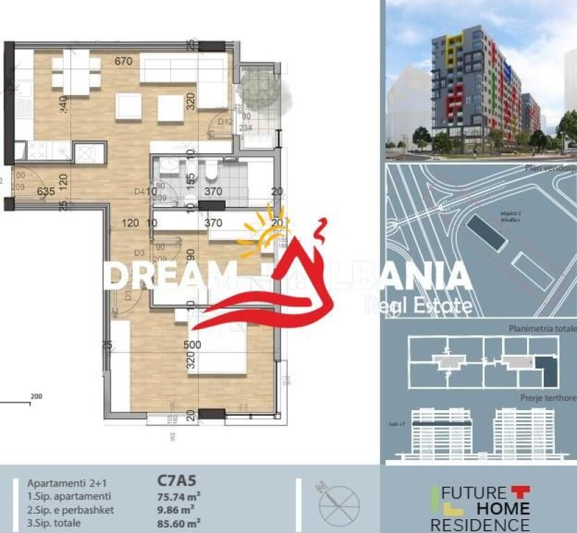 Appartamento 2+1 e posto auto in affitto presso Rezidenca Future Home, Astir (ID 42214262)