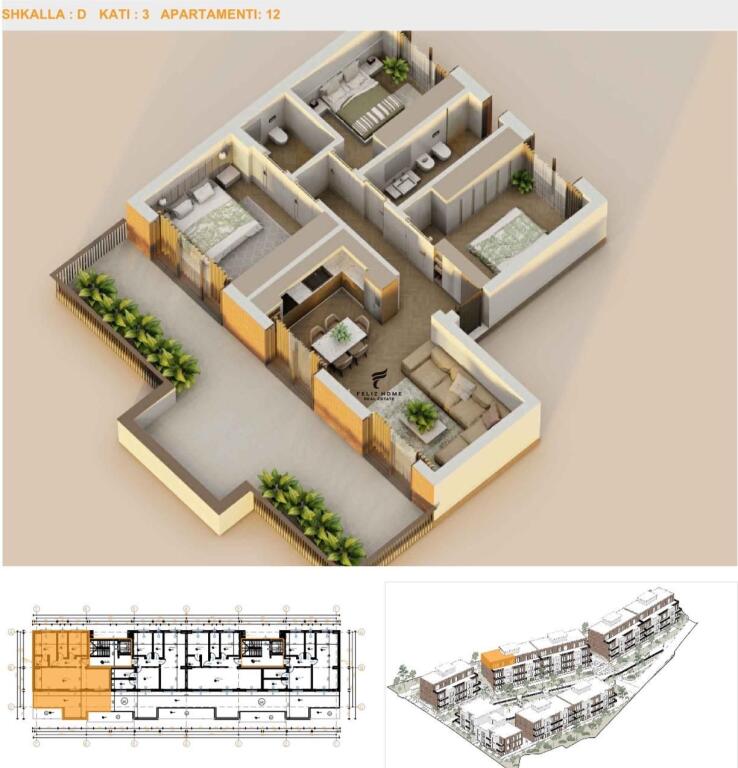 SHITET APARTAMENT 3+1+2 TEG 284.500 EURO