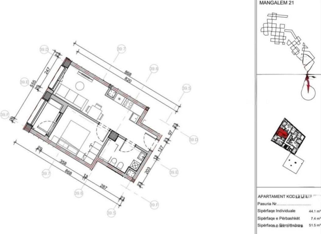 SHITET APARTAMENT 1+1 ALI DEMI 86.000 EURO
