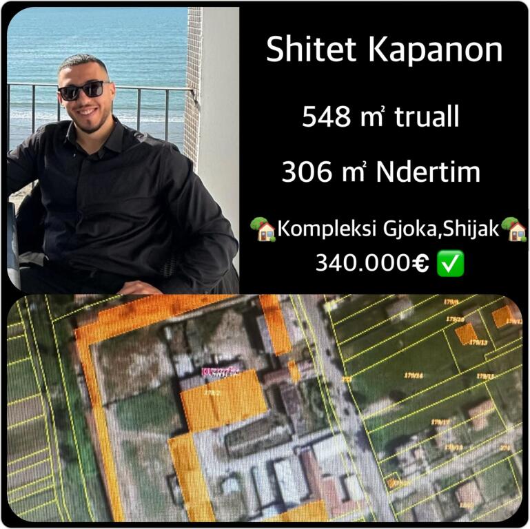 CAPANNONE IN VENDITA 📍 Indirizzo: Vicino al Complesso Gjoka, Sallmone Shijak📍 • Superficie: 548 m² terreno 306 metri quadrati costruzione