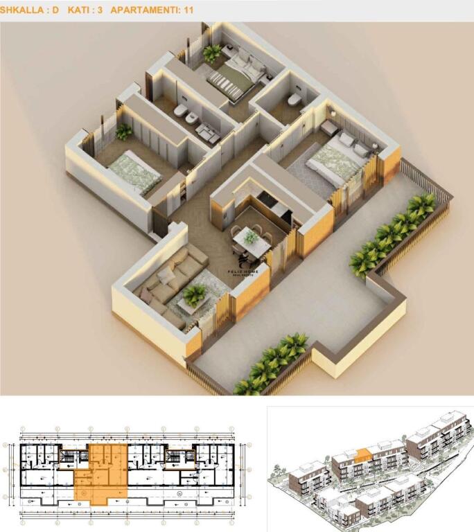 SHITET APARTAMENT 3+1+2 TEG 278.300 EURO