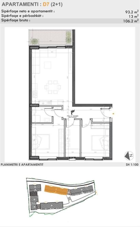SHITET APARTAMENT 2+1+2 TEG 212.400 EURO