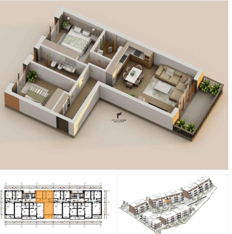 SHITET APARTAMENT 2+1+2 TEG 212.400 EURO