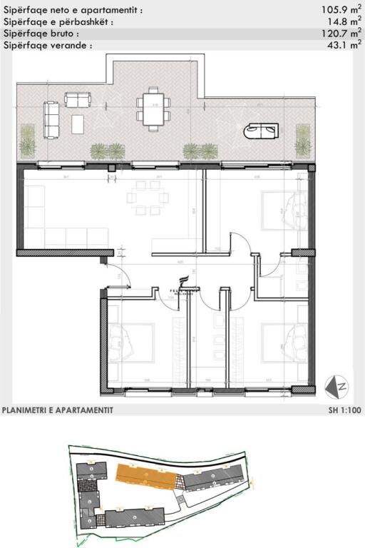 SHITET APARTAMENT 3+1+2 TEG 284.500 EURO