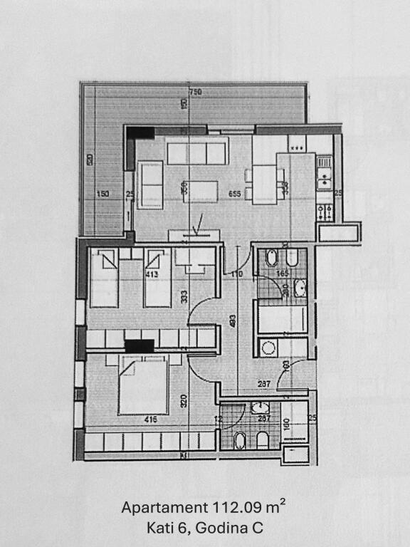 Apartment 2+1 for sale, 112 m², Univers City, Tirana