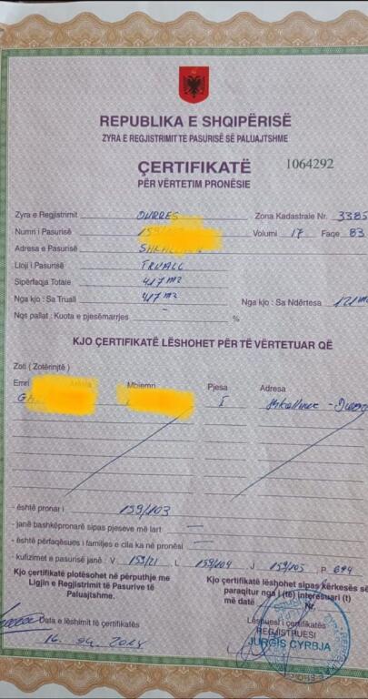 Shitet vile 4 kate Shkallnur Durres